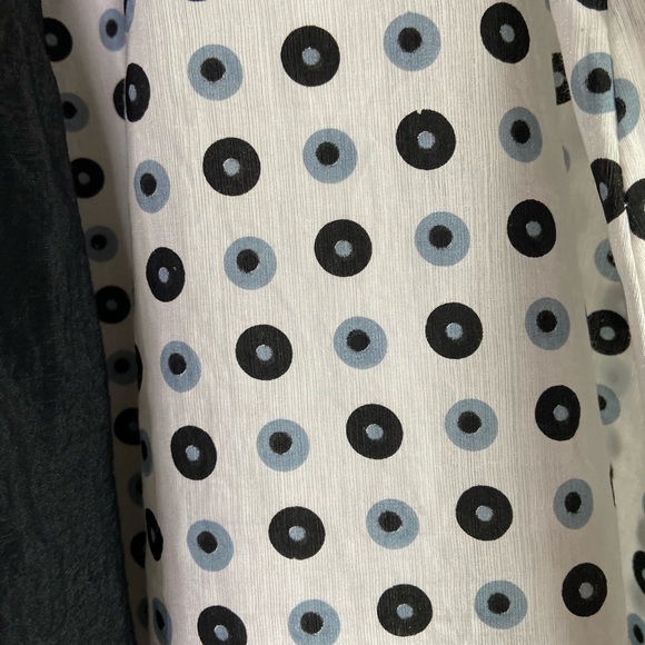 Y Apparel black on cream circular geometric print sundress  SZ  L - Picture 5 of 9